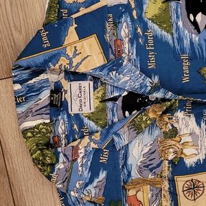 ALASKA WILDERNESS Theme David Carey Medium Short Sleeve Mens Shirt‎ RARE